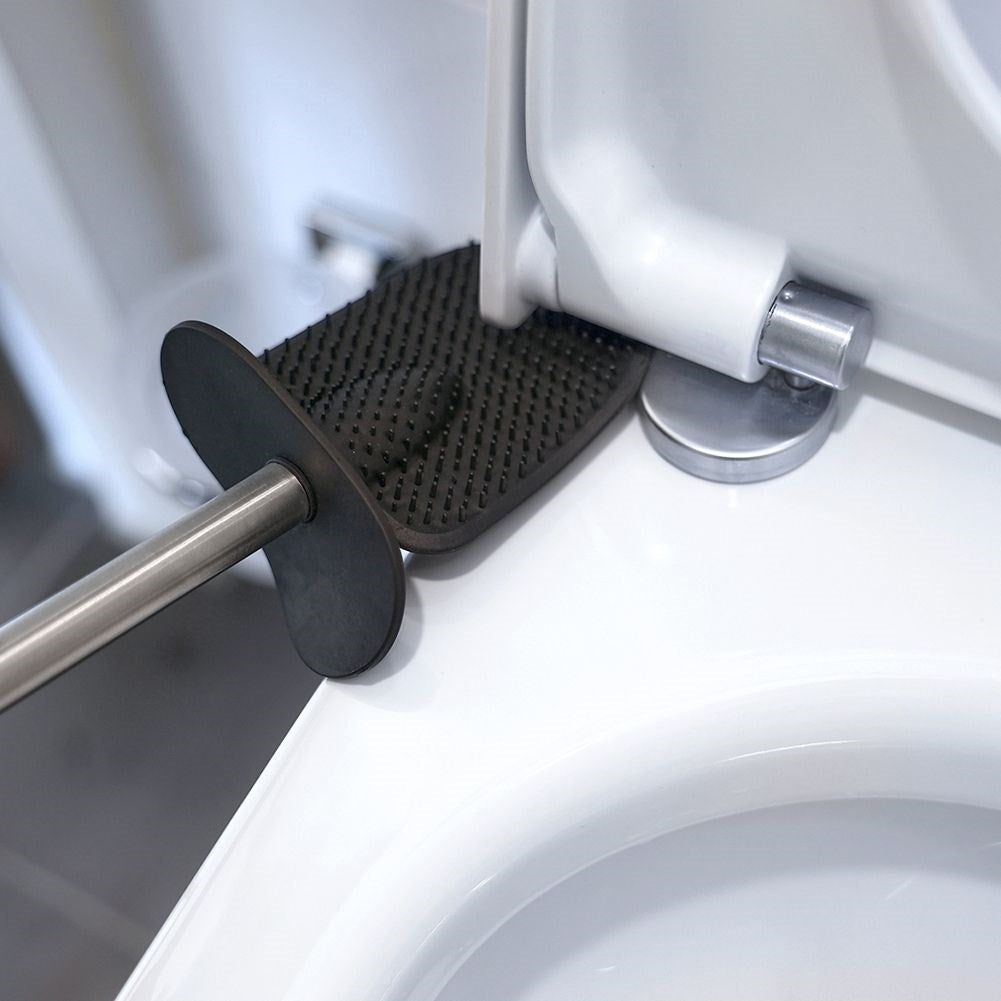 Toilet brush with stainless steel container