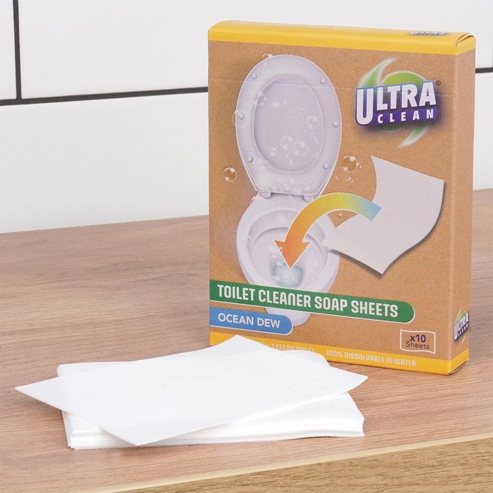 Toilet cleaning wipes sheets soluble scented 10 pcs.