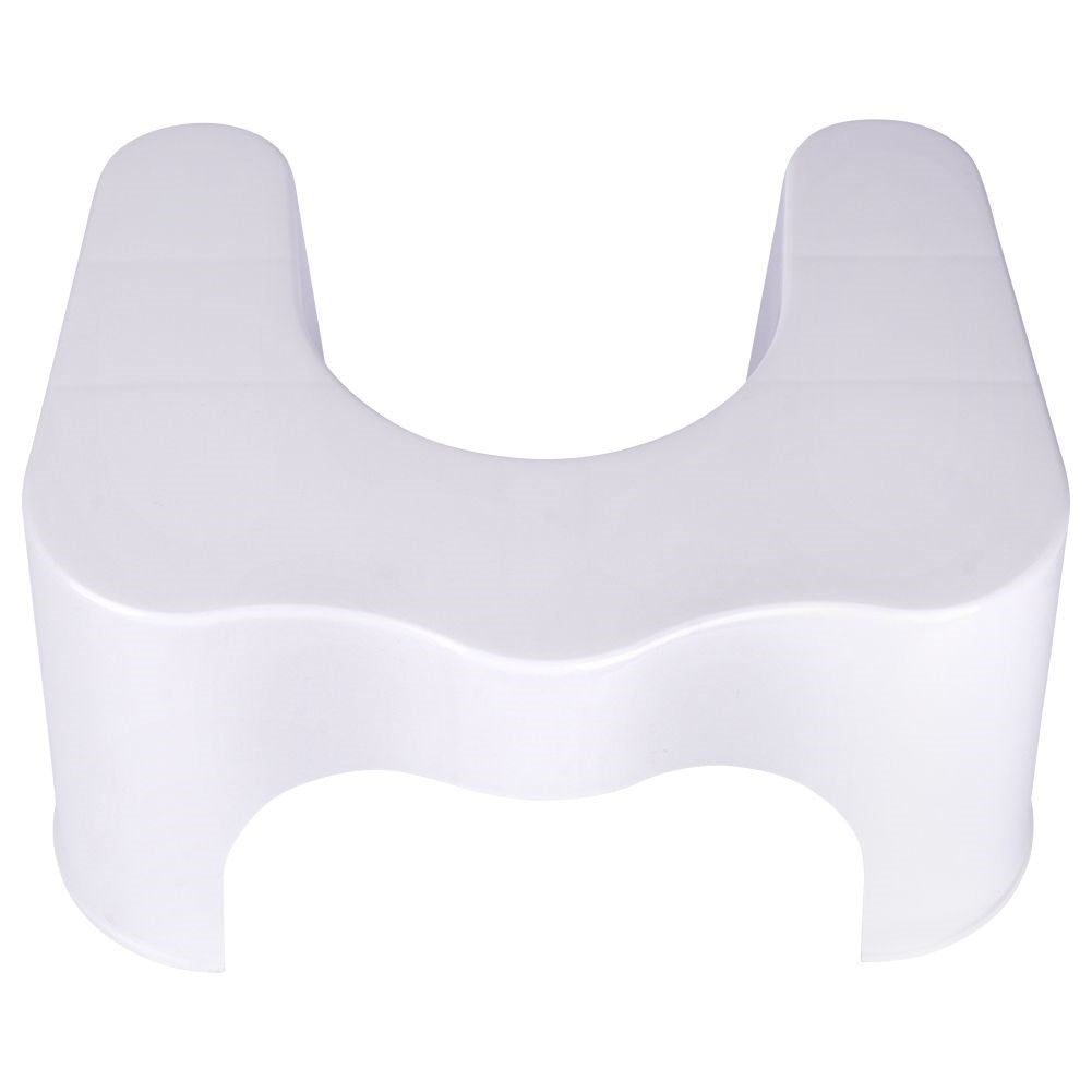 Toilet footstool: Ergonomic and durable in white plastic