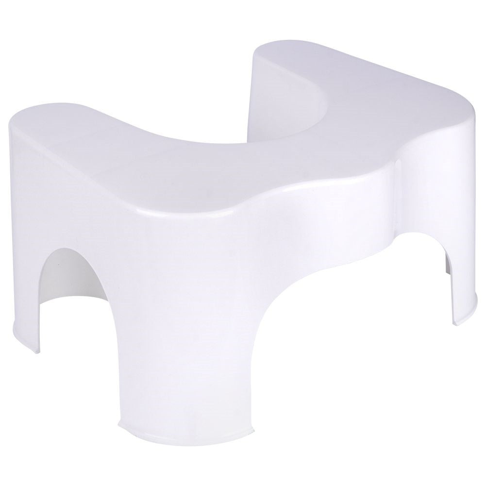 Toilet footstool: Ergonomic and durable in white plastic