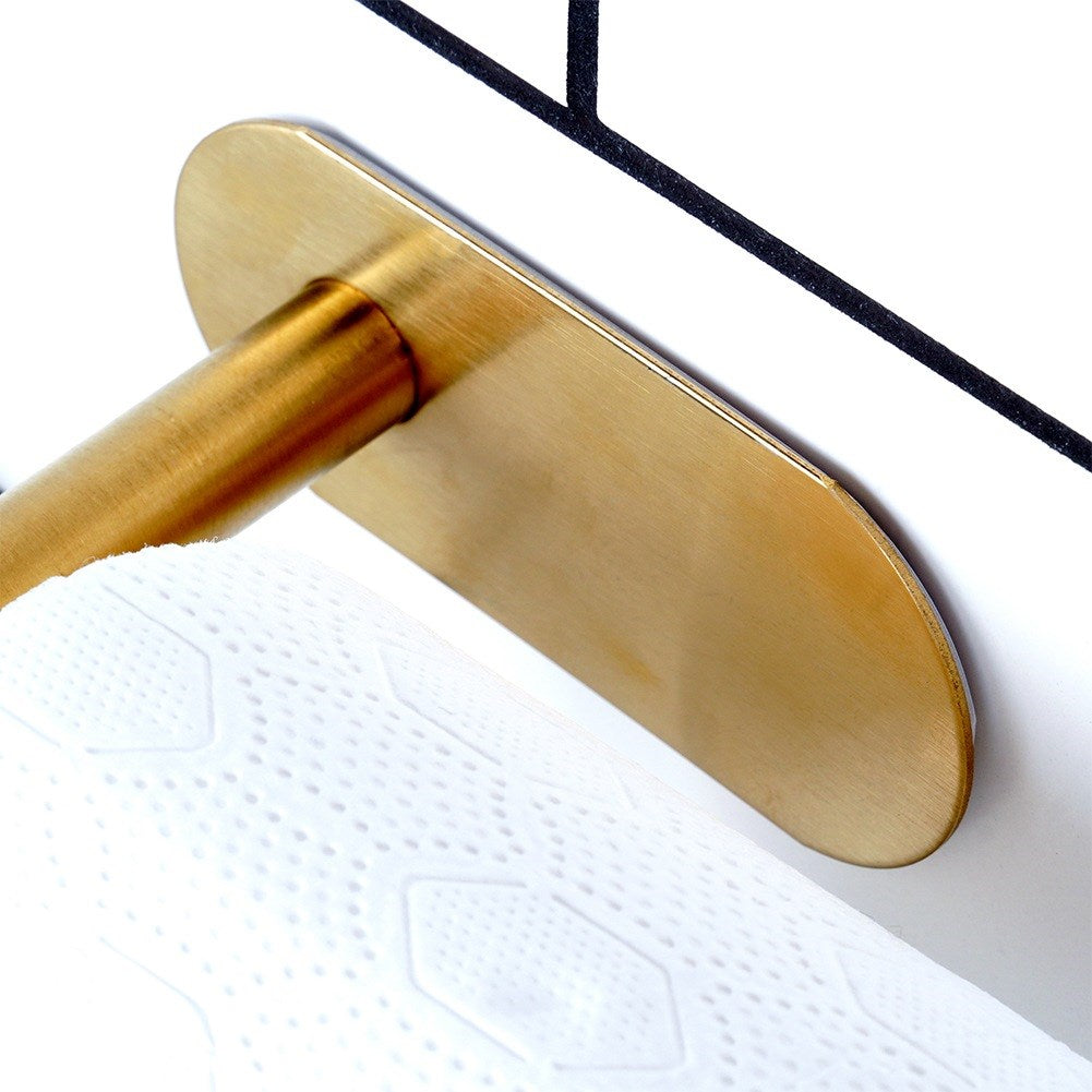 Toilet paper holder steel gold