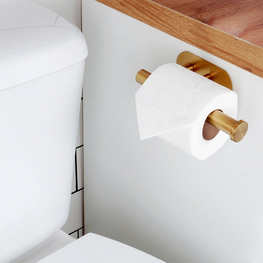 Toilet paper holder steel gold