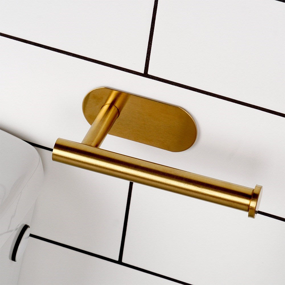 Toilet paper holder steel gold