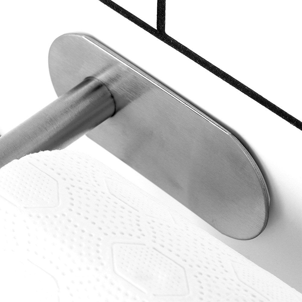 Toilet paper holder steel silver
