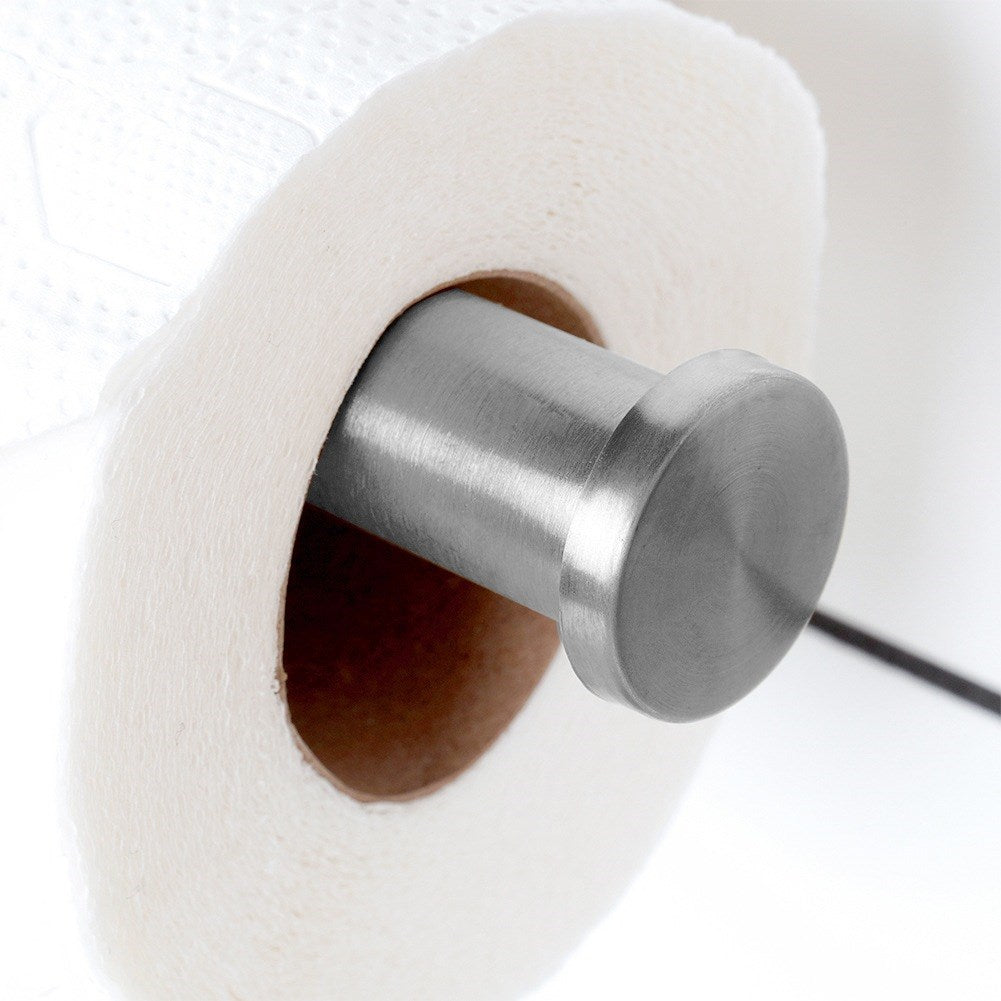Toilet paper holder steel silver