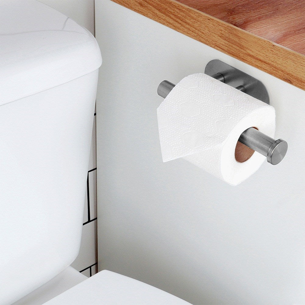 Toilet paper holder steel silver