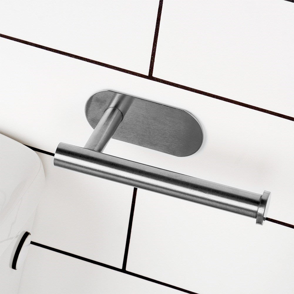 Toilet paper holder steel silver