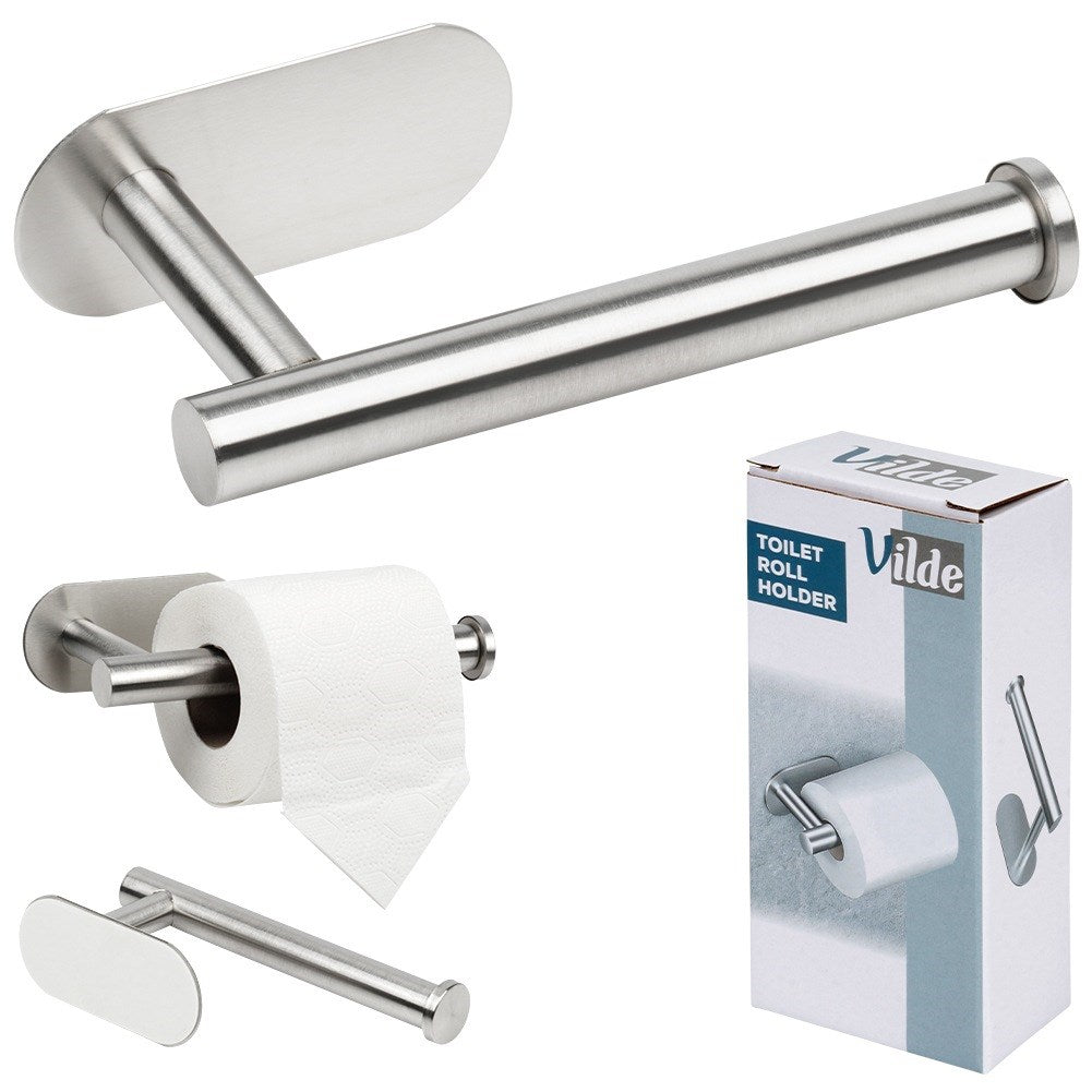 Toilet paper holder steel silver