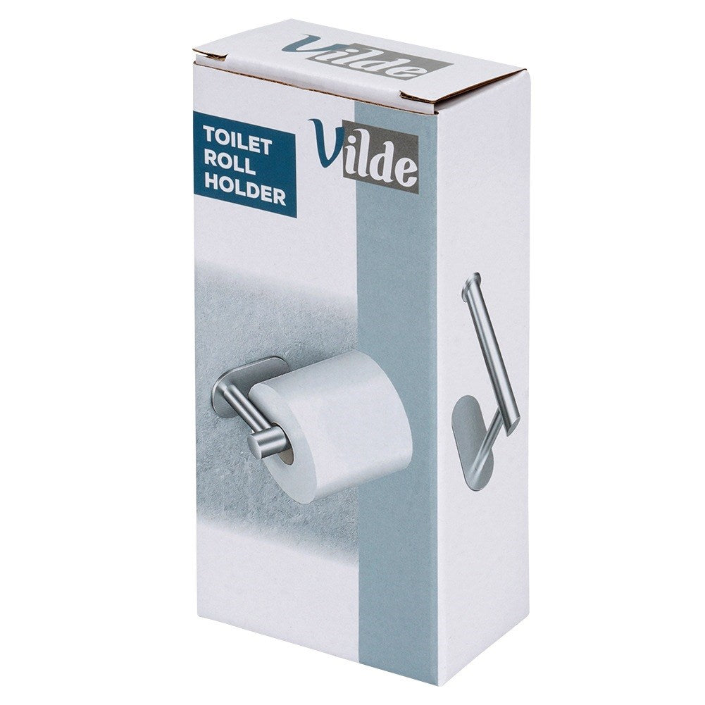 Toilet paper holder steel silver