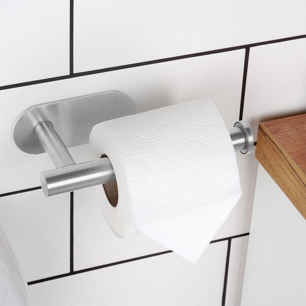 Toilet paper holder steel silver