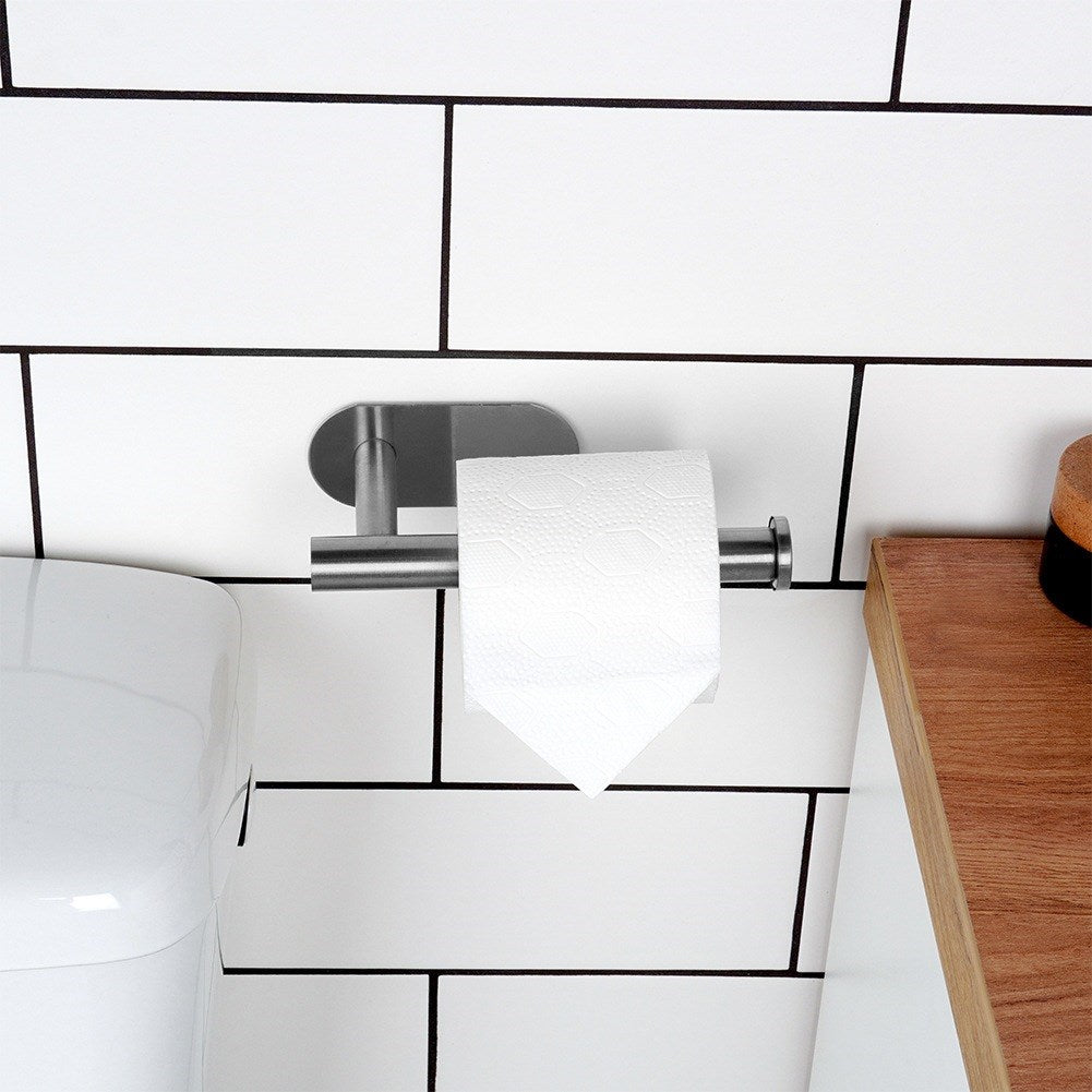 Toilet paper holder steel silver