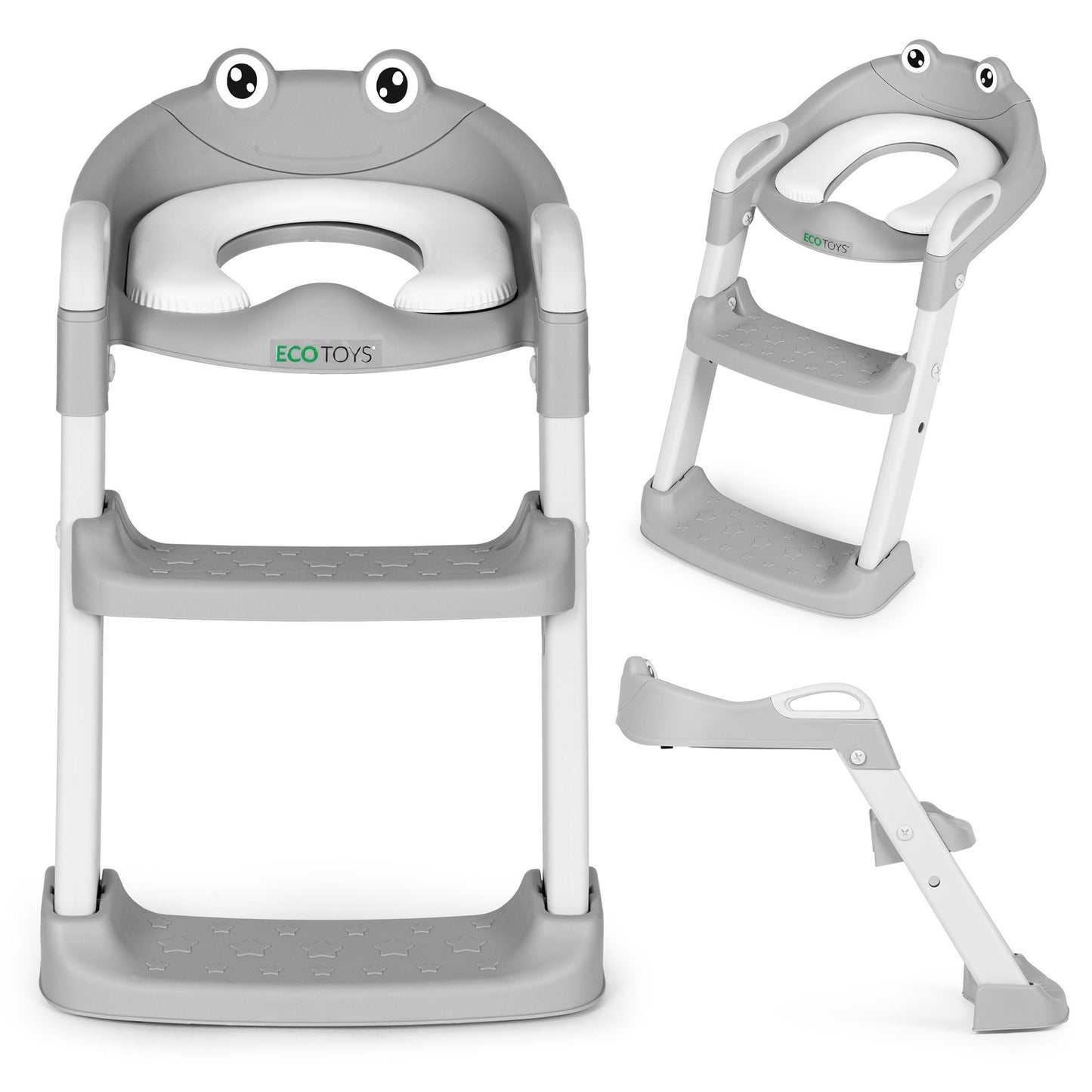 Toilet seat for children with steps and ladder, blue, ECOTOYS