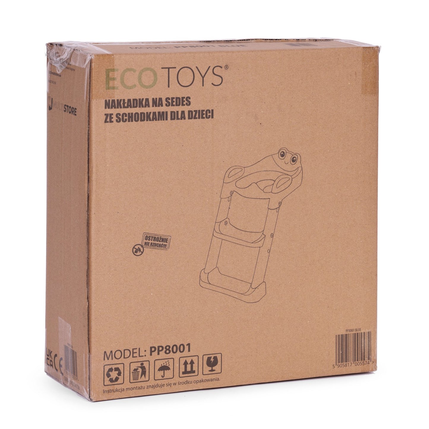 Toilet seat for children with steps and ladder, blue, ECOTOYS