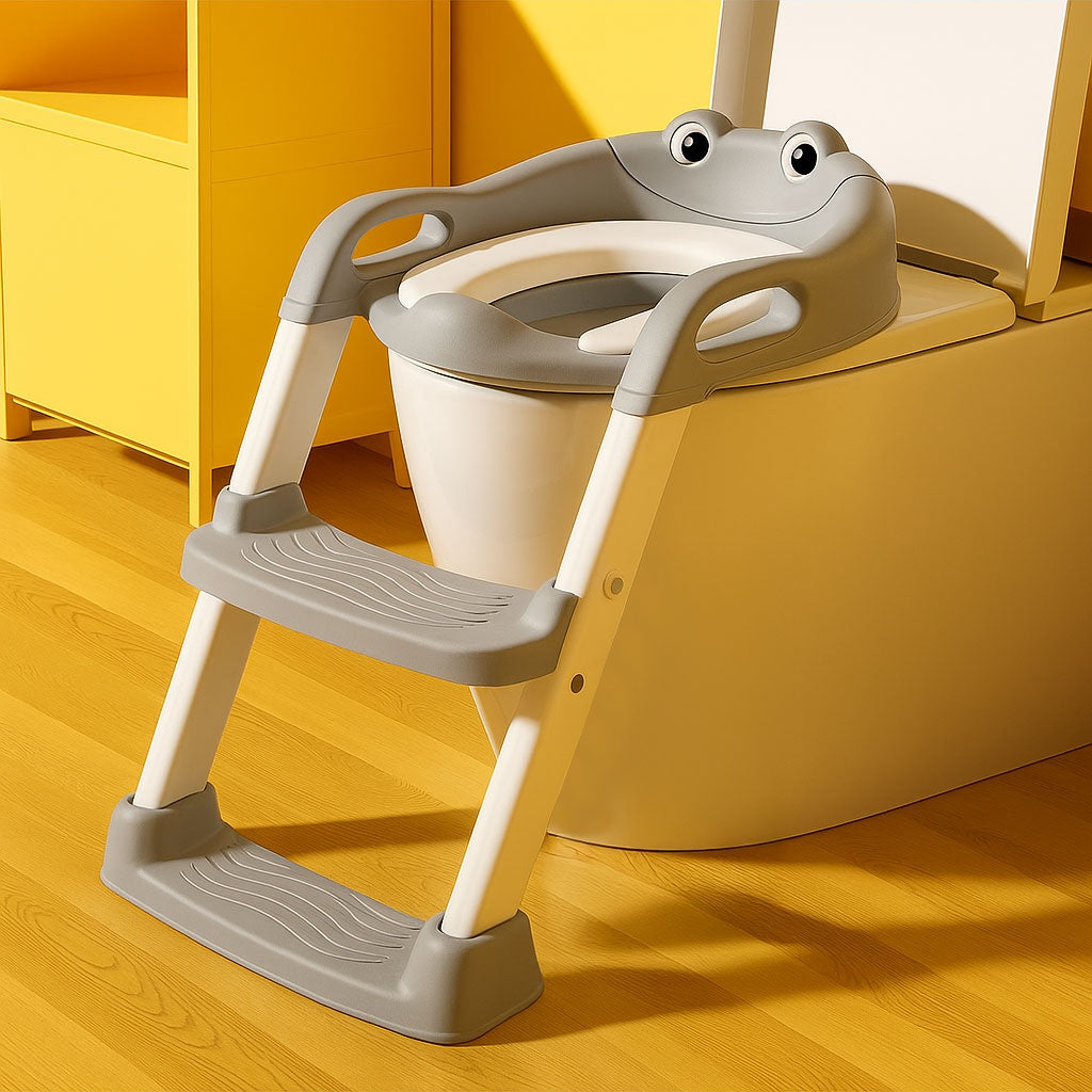 Toilet seat for children with steps and ladder, blue, ECOTOYS
