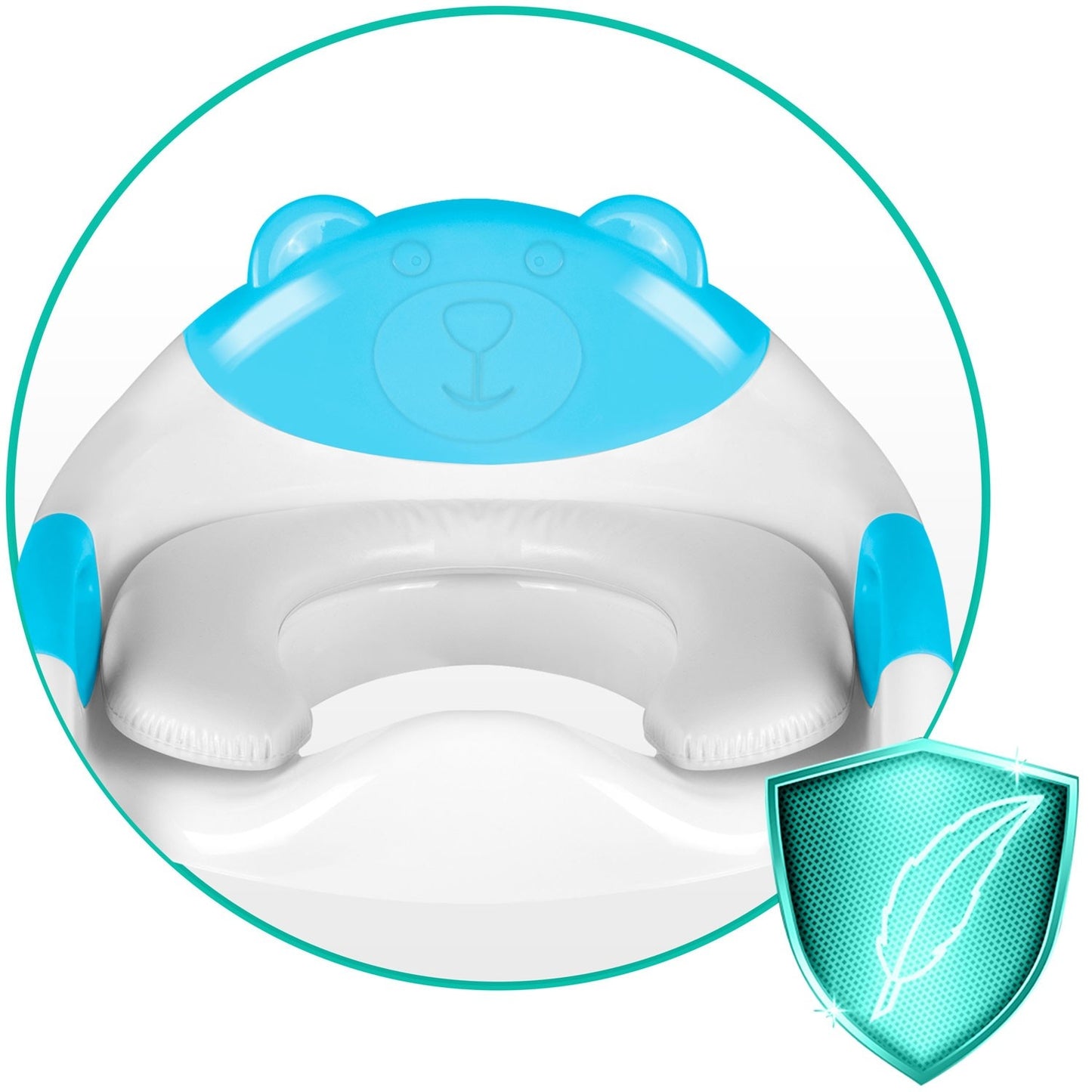 Toilet seat with ladder and bear motif Ricokids 729200 Blue