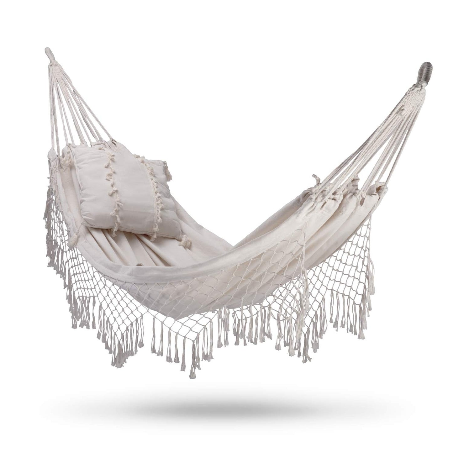 Toledo Double Beige Garden Hammock with Sofotel Cushion