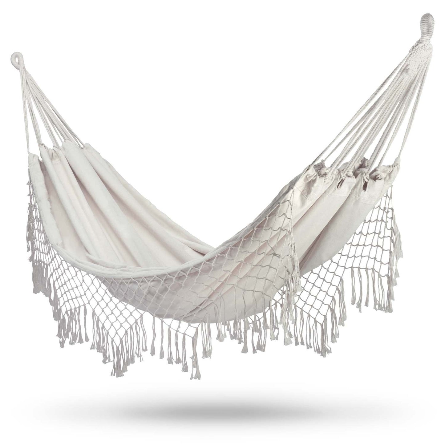 Toledo Double Beige Garden Hammock with Sofotel Cushion