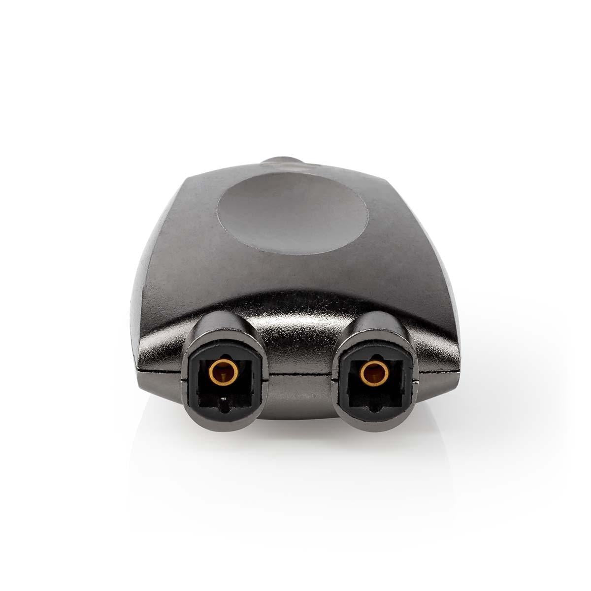 TosLink Adapter | TosLink Female | 2x TosLink Female | Splitters | Aluminum | Gray With Metal | 1 pc. | Box