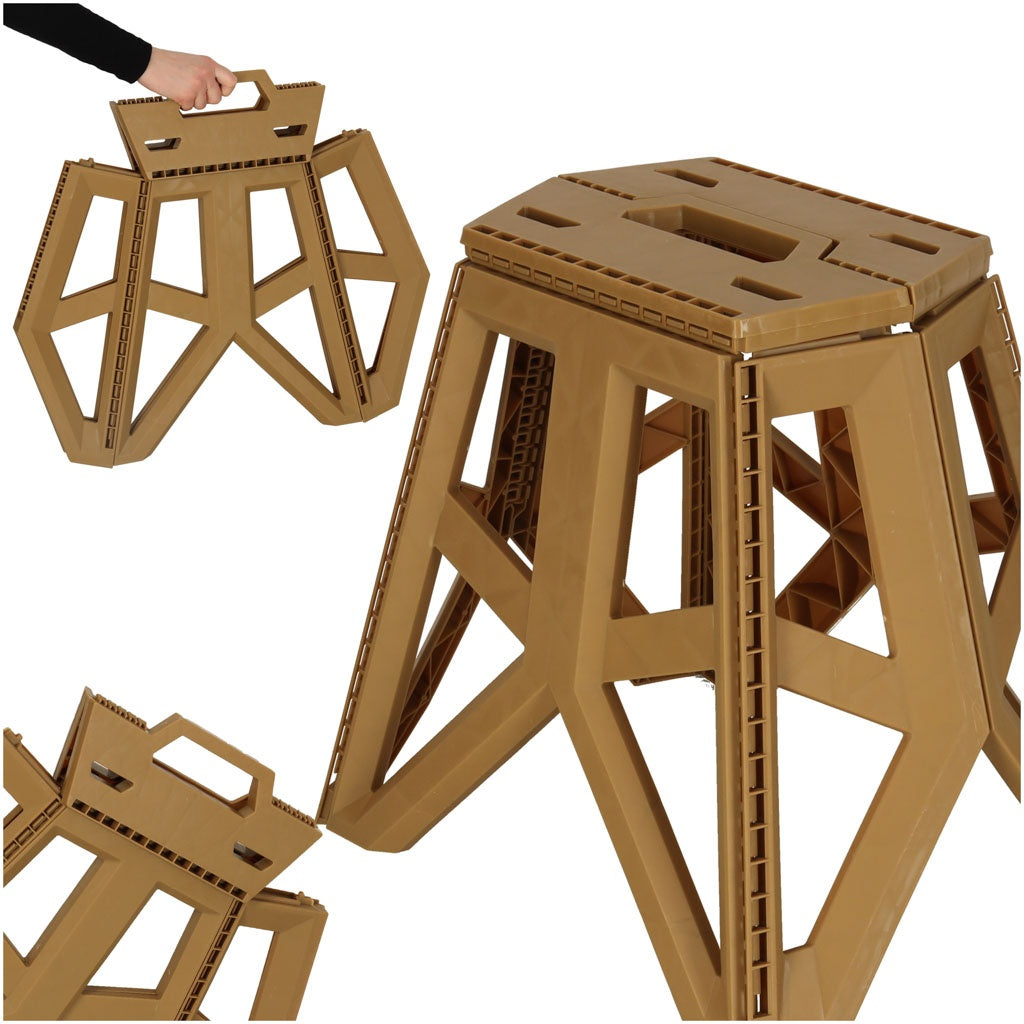 Tourist folding stool khaki