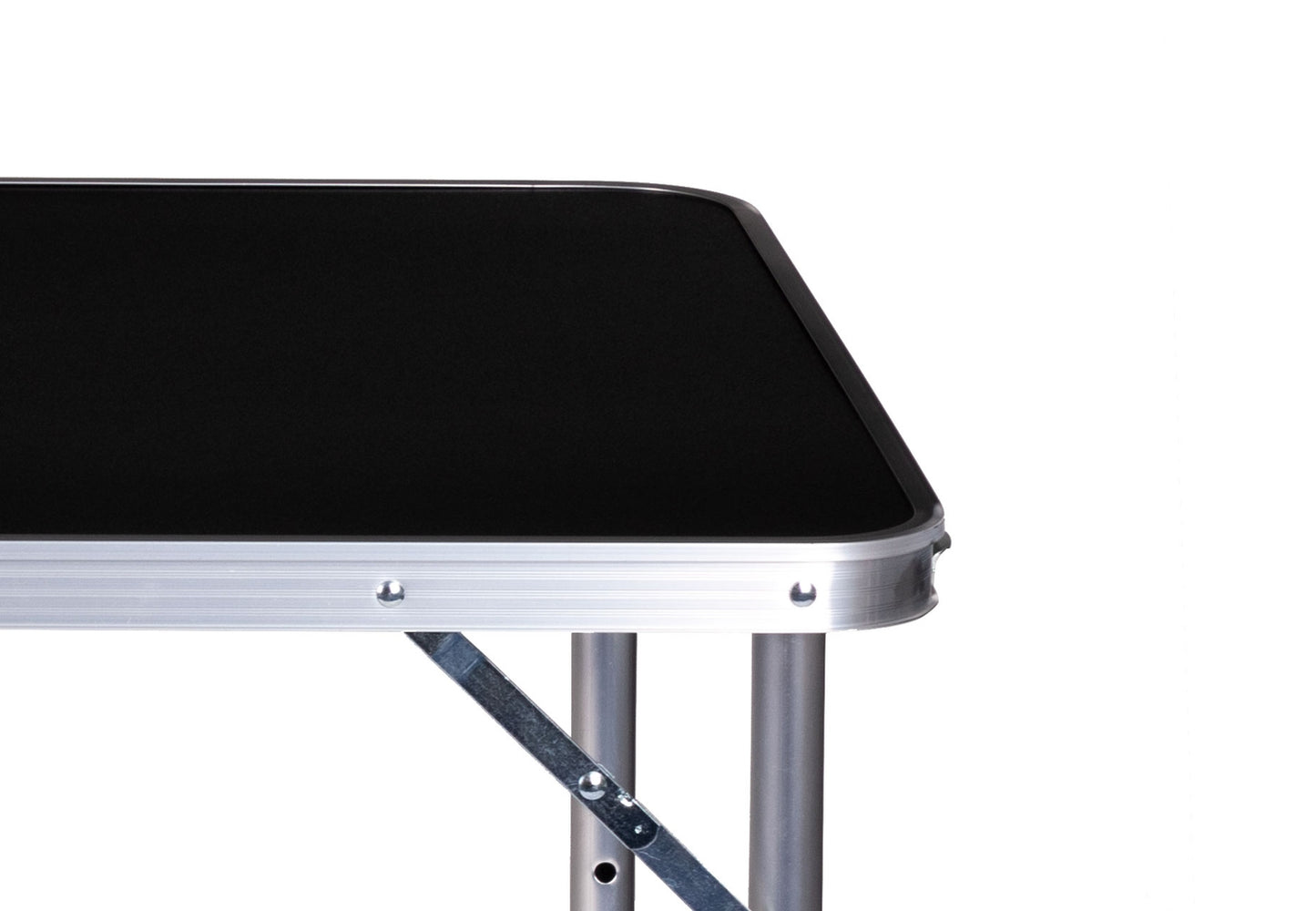 Tourist table foldable camping table black top 120 x 60 cm