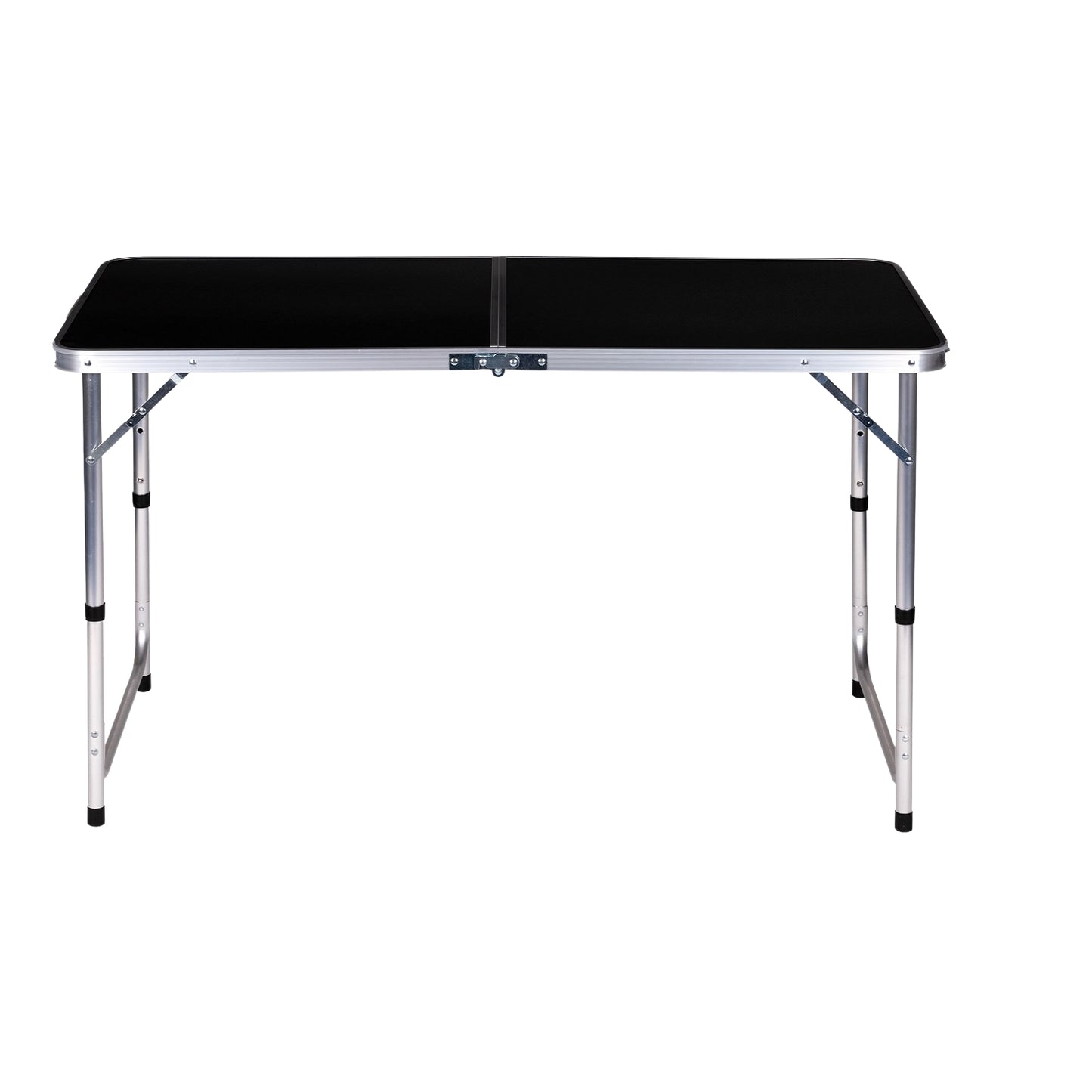Tourist table foldable camping table black top 120 x 60 cm