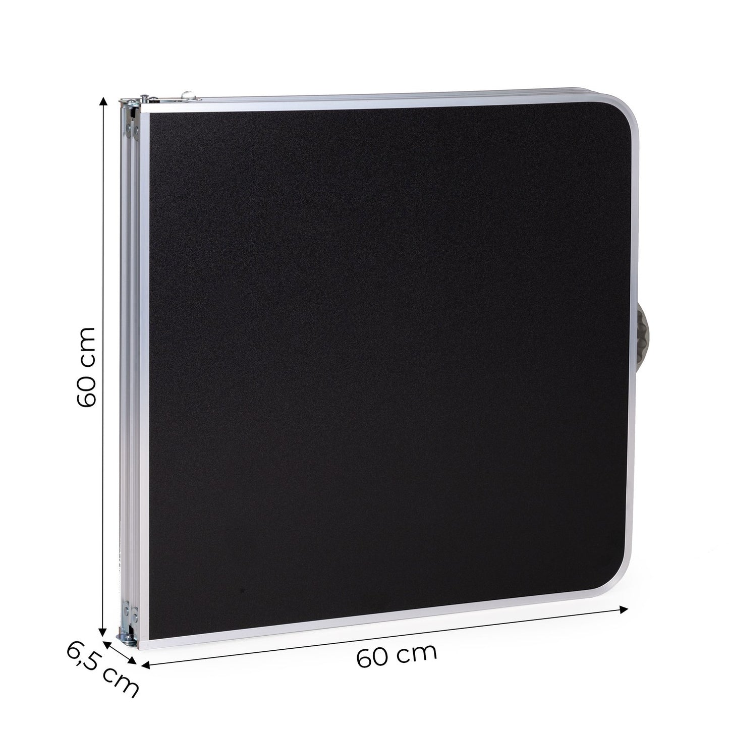 Tourist table foldable camping table black top 120 x 60 cm