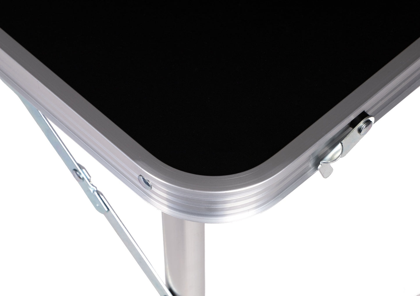 Tourist table foldable camping table black top 120 x 60 cm