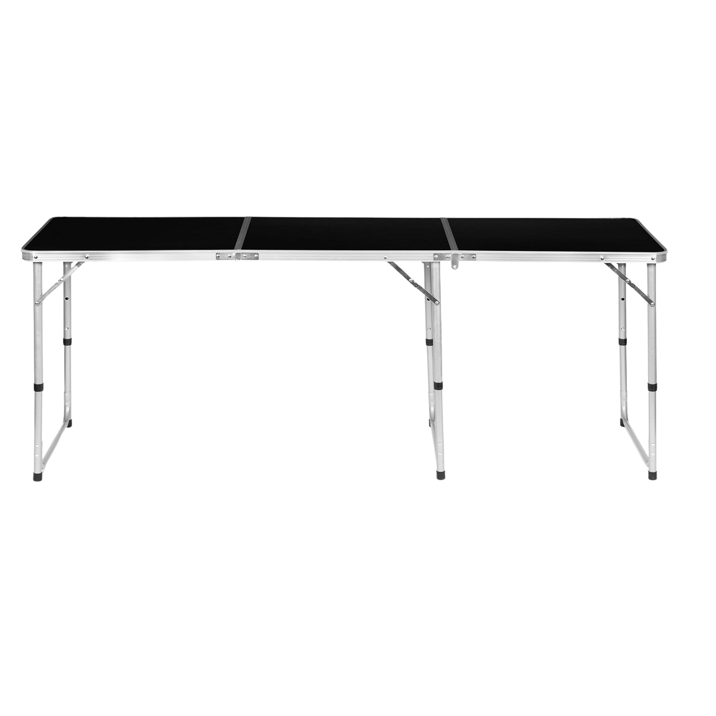 Tourist table, foldable camping table, black top, 180 x 60 cm