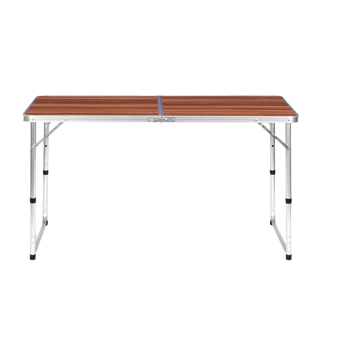 Tourist table foldable camping table brown top 120 x 60 cm