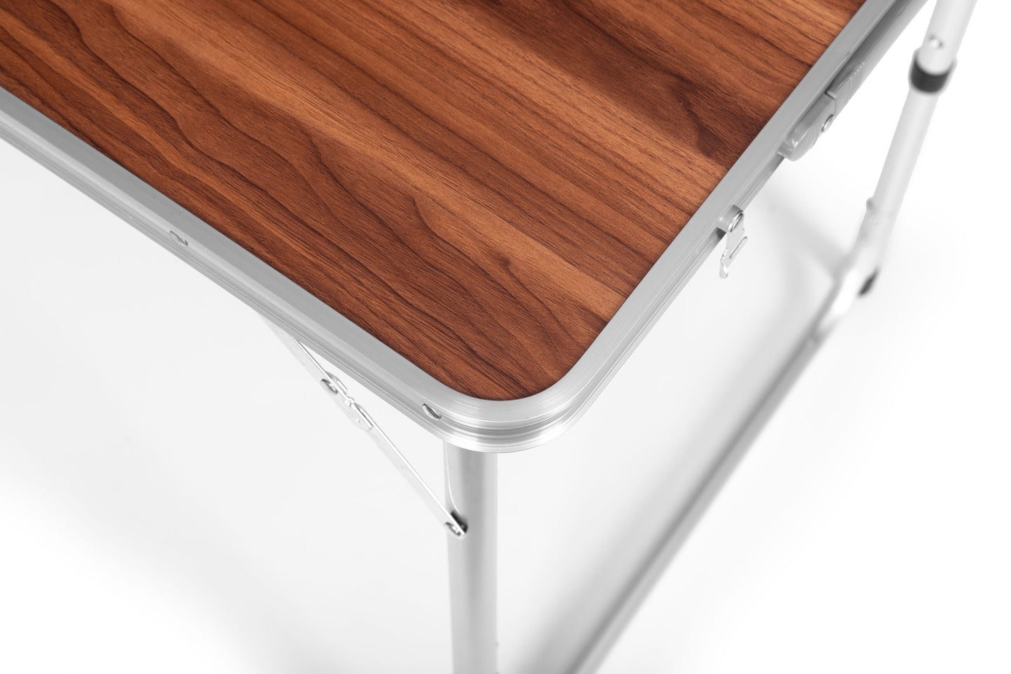 Tourist table foldable camping table brown top 120 x 60 cm