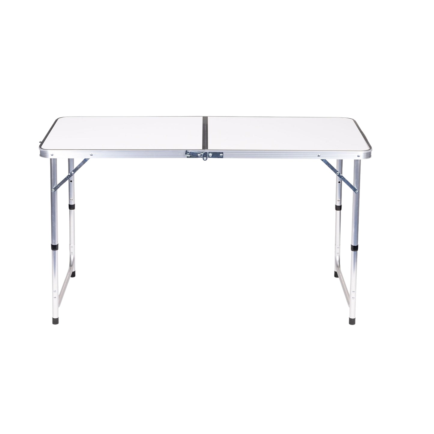 Tourist table foldable camping table white top 120 x 60 cm