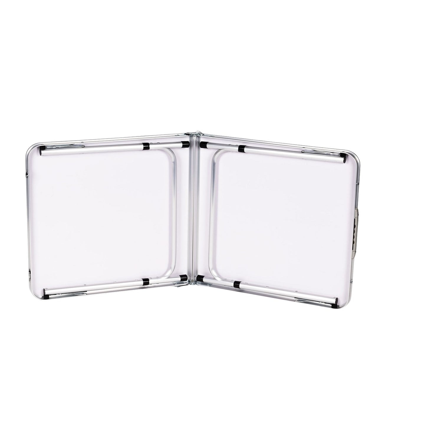 Tourist table foldable camping table white top 120 x 60 cm