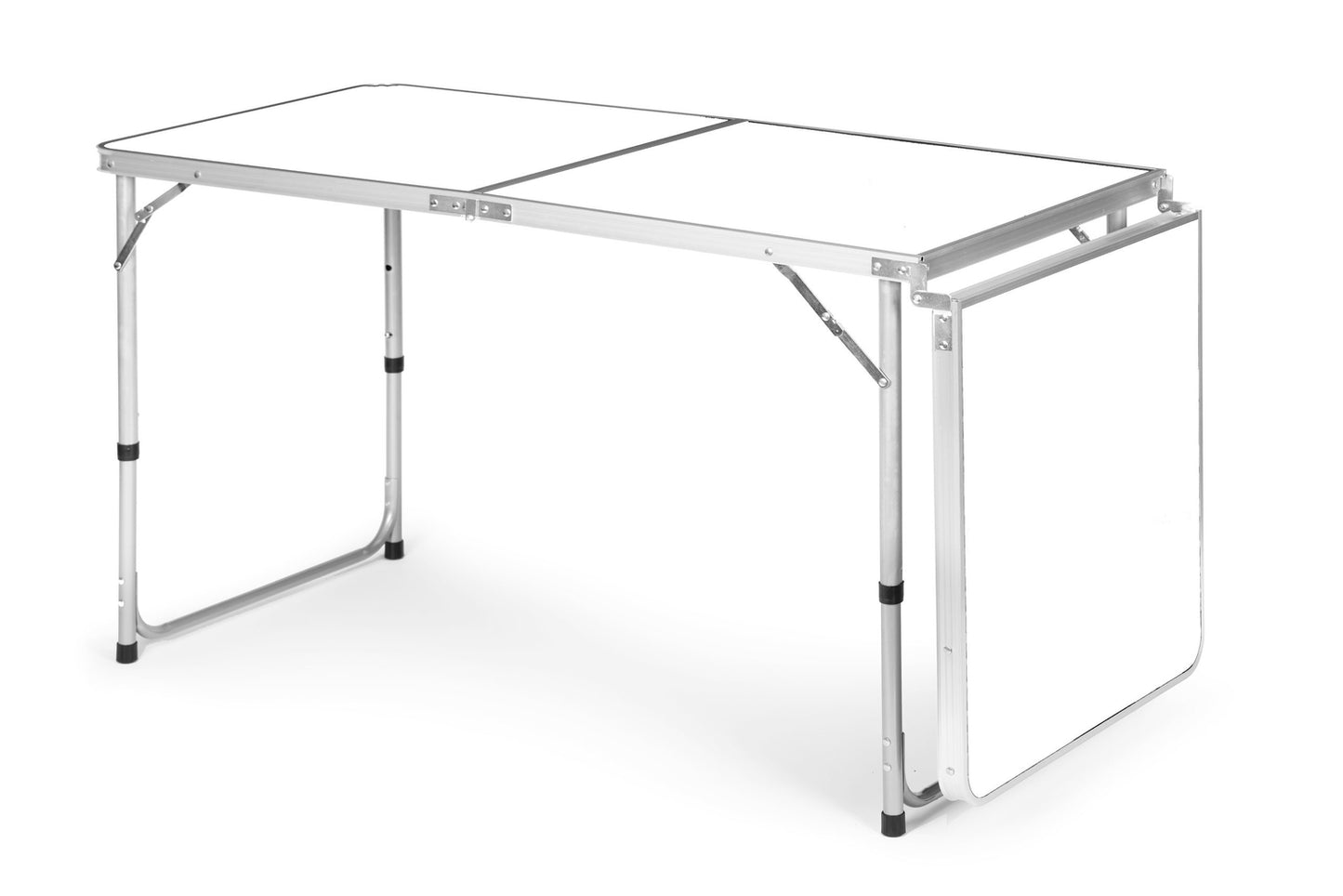 Tourist table, foldable camping table, white top, 180 x 60 cm