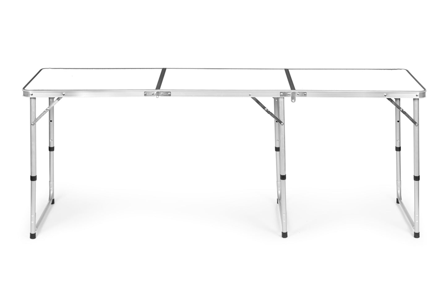 Tourist table, foldable camping table, white top, 180 x 60 cm