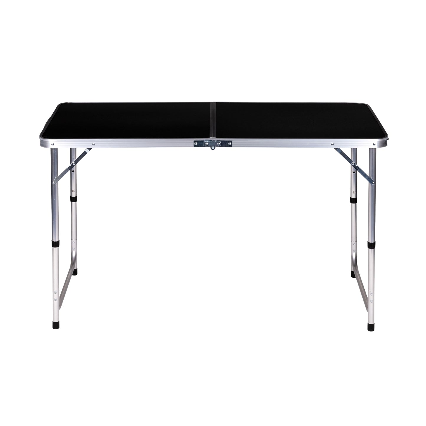 Tourist table, folding table, set of 4 chairs Black