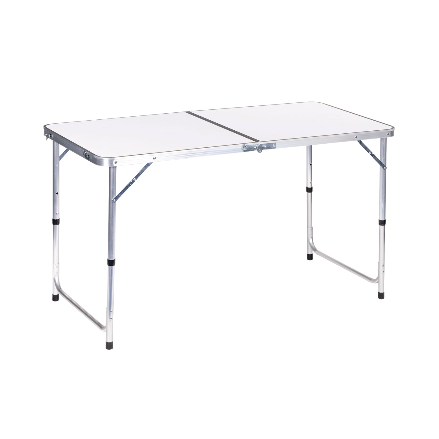 Tourist table, folding table, set of 4 chairs White
