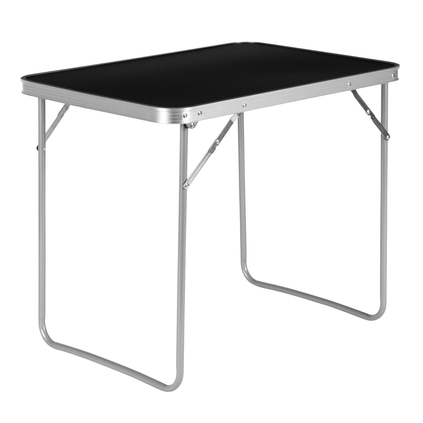 Tourist table, picnic table, foldable top, 80x60 cm, black