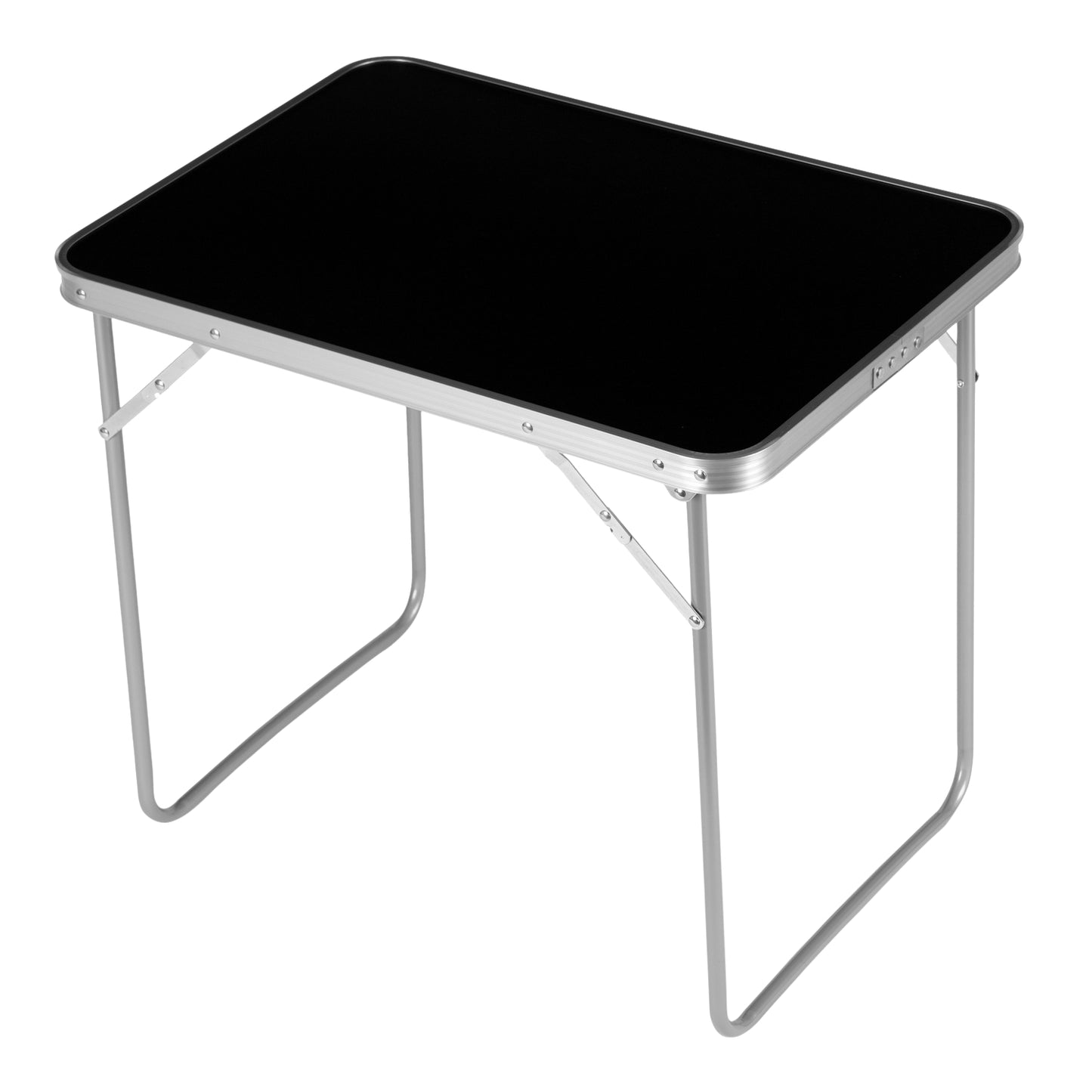 Tourist table, picnic table, foldable top, 80x60 cm, black