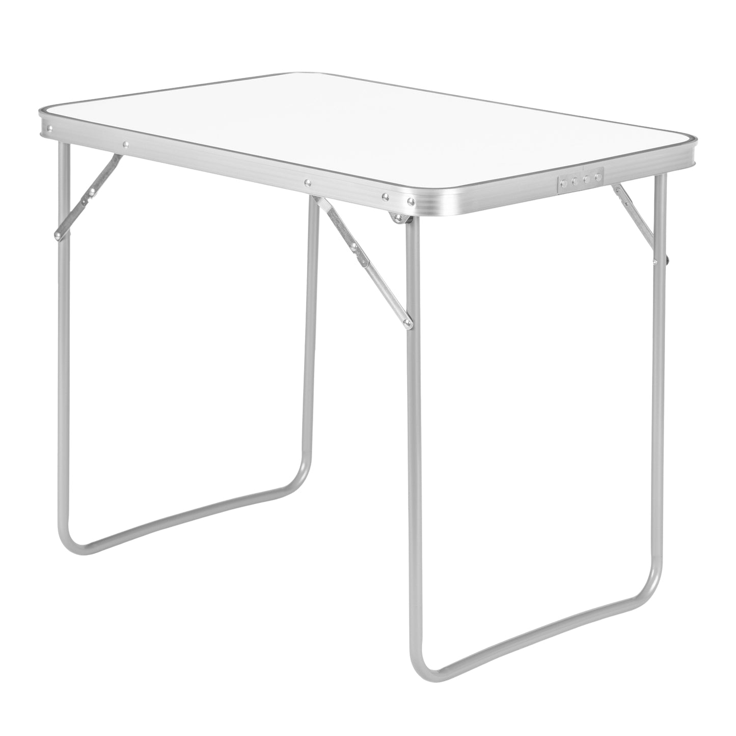 Tourist table, picnic table, foldable top, 80x60 cm, white