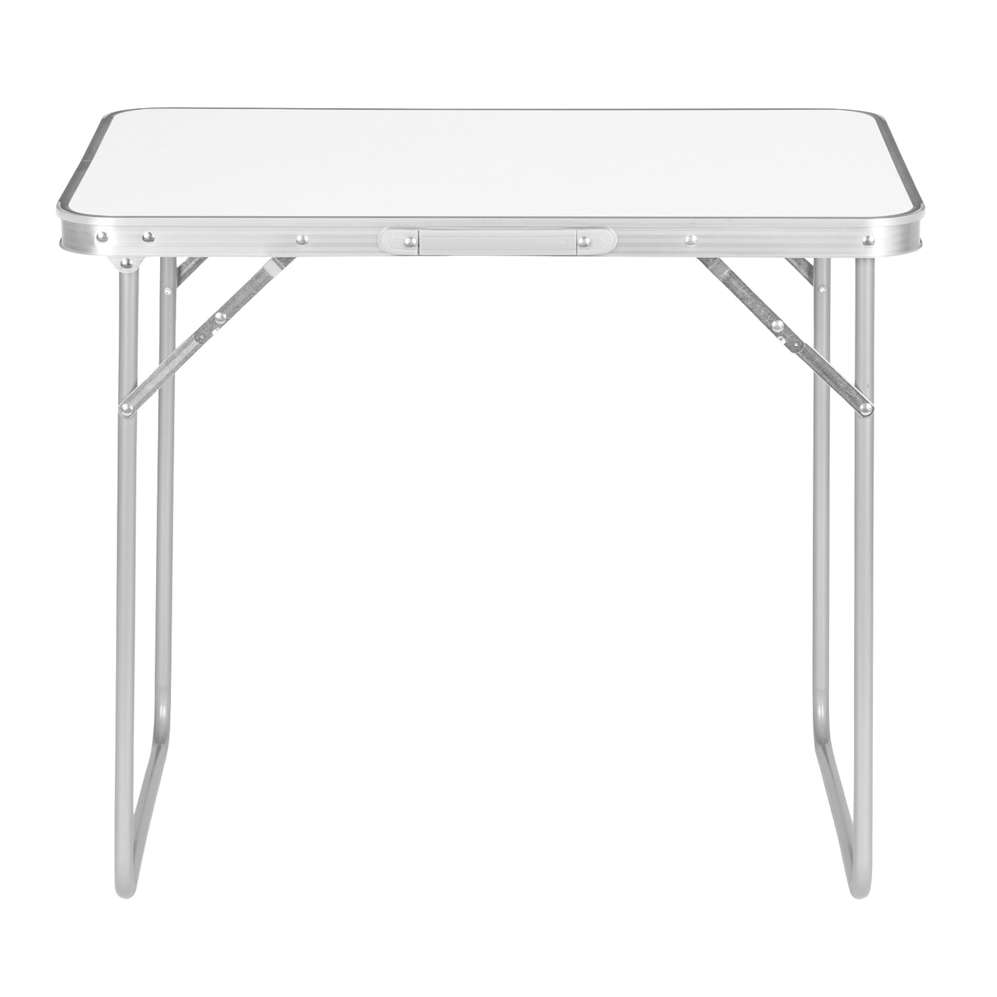 Tourist table, picnic table, foldable top, 80x60 cm, white