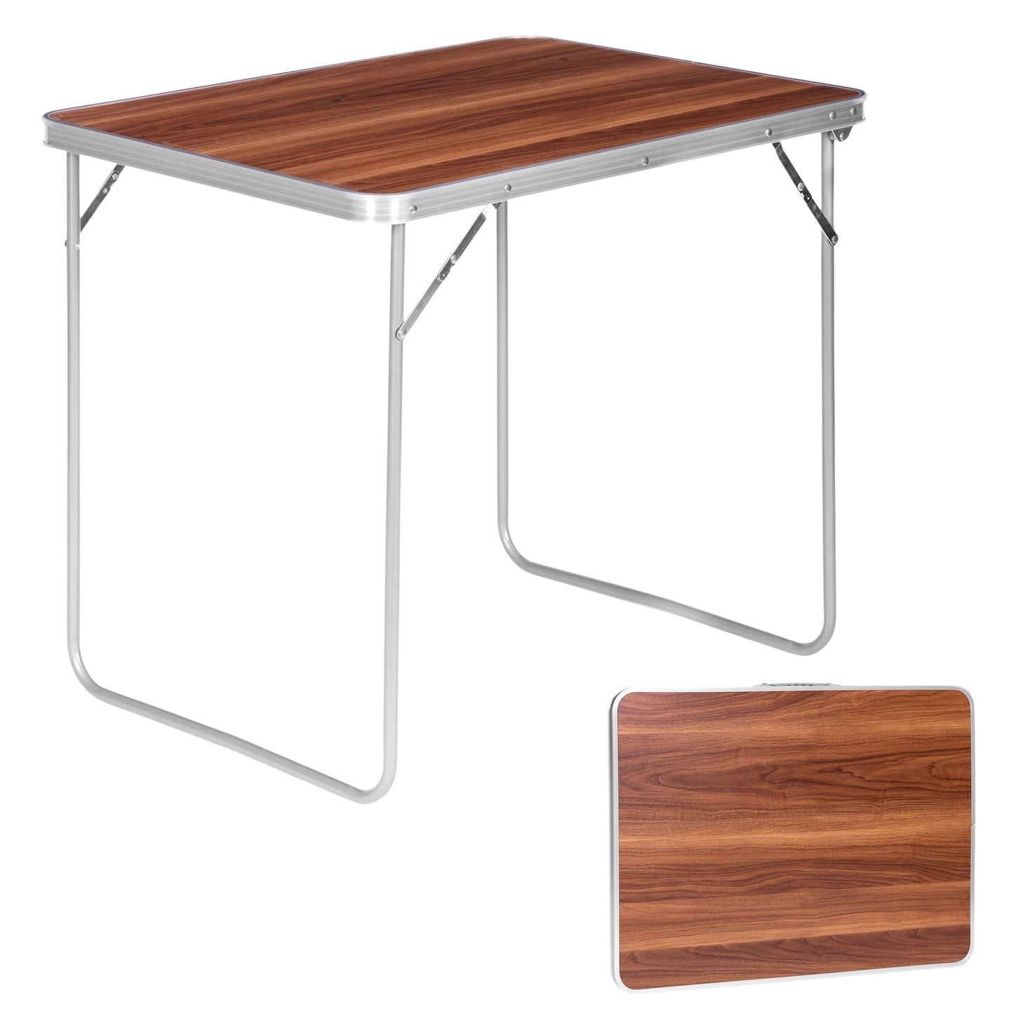 Tourist table, picnic table, foldable top, 80x60 cm, wooden