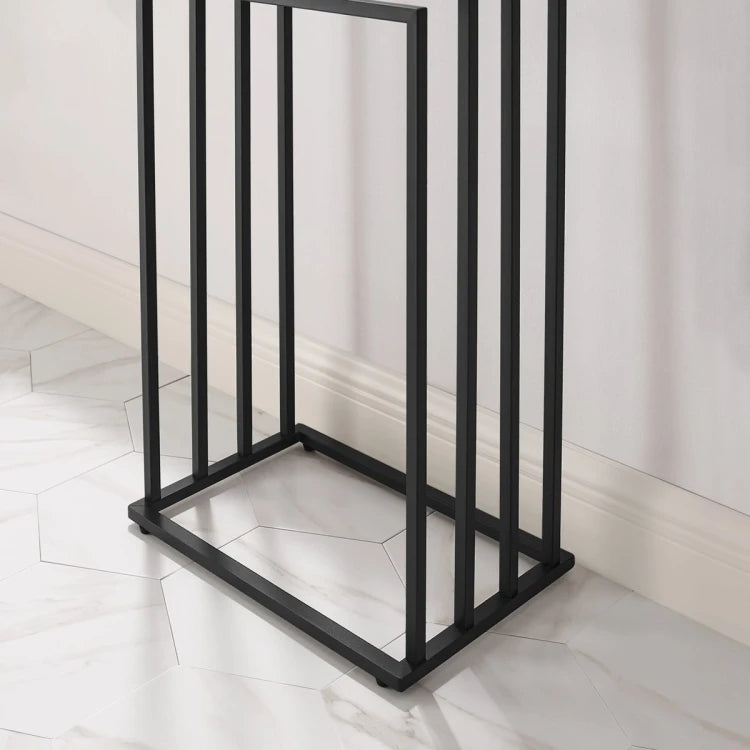 Towel Rack with 4 Bars – Black Finish