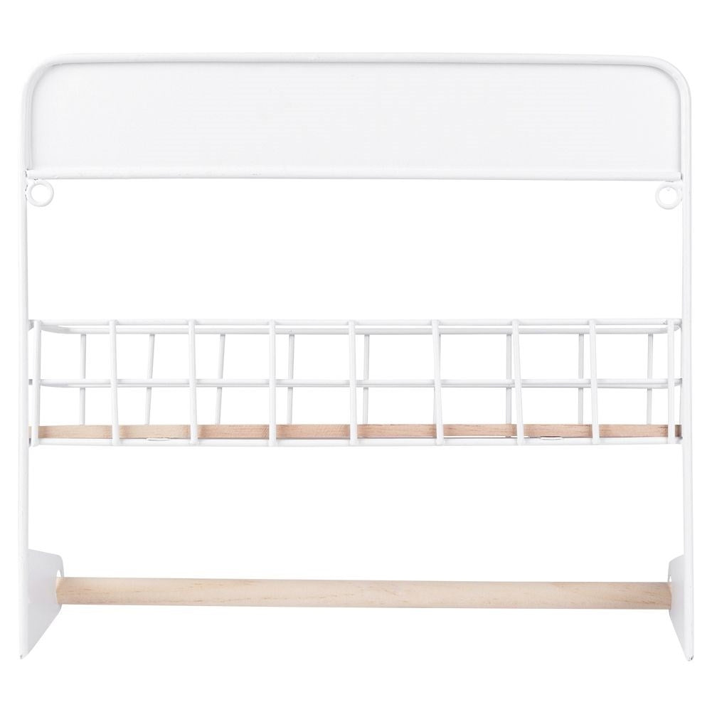Towel holder with shelf for wall mounting in the kitchen