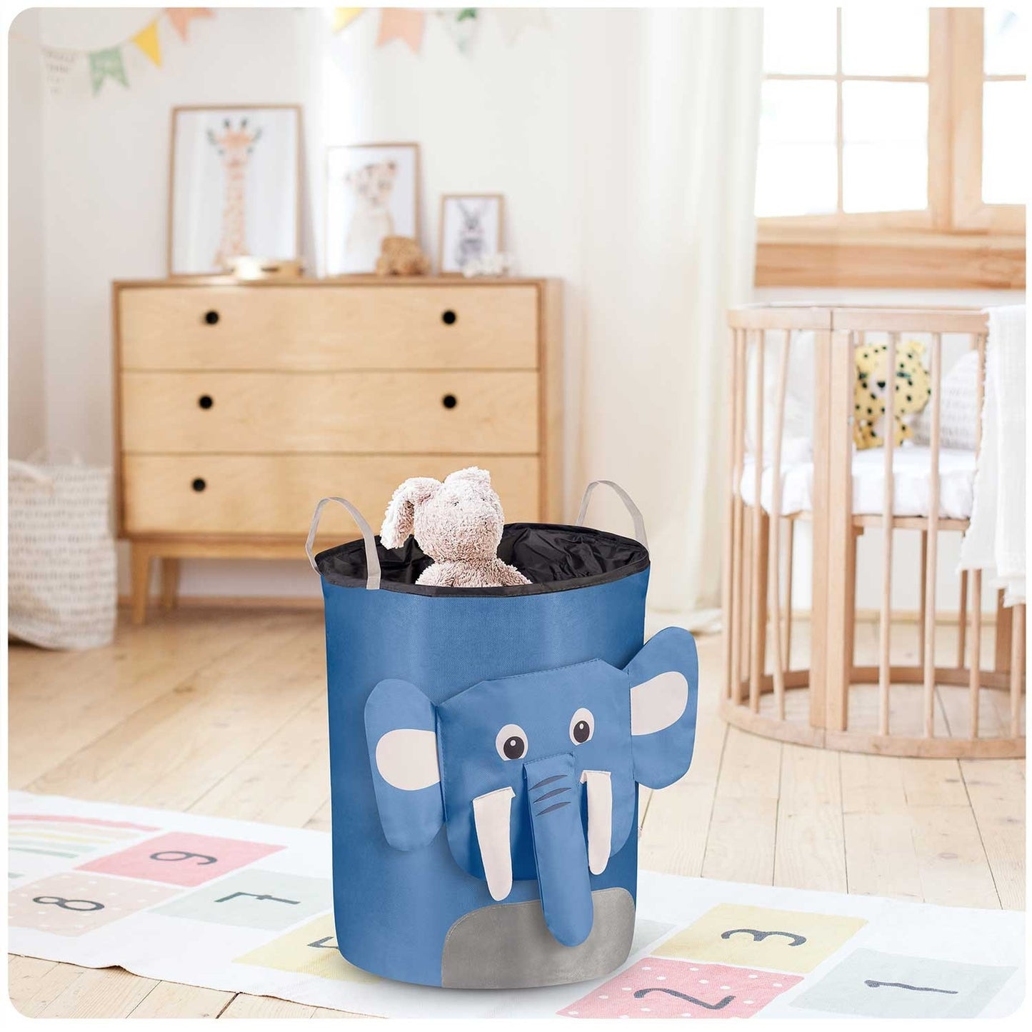 Toy basket Nukido - Blue Elephant
