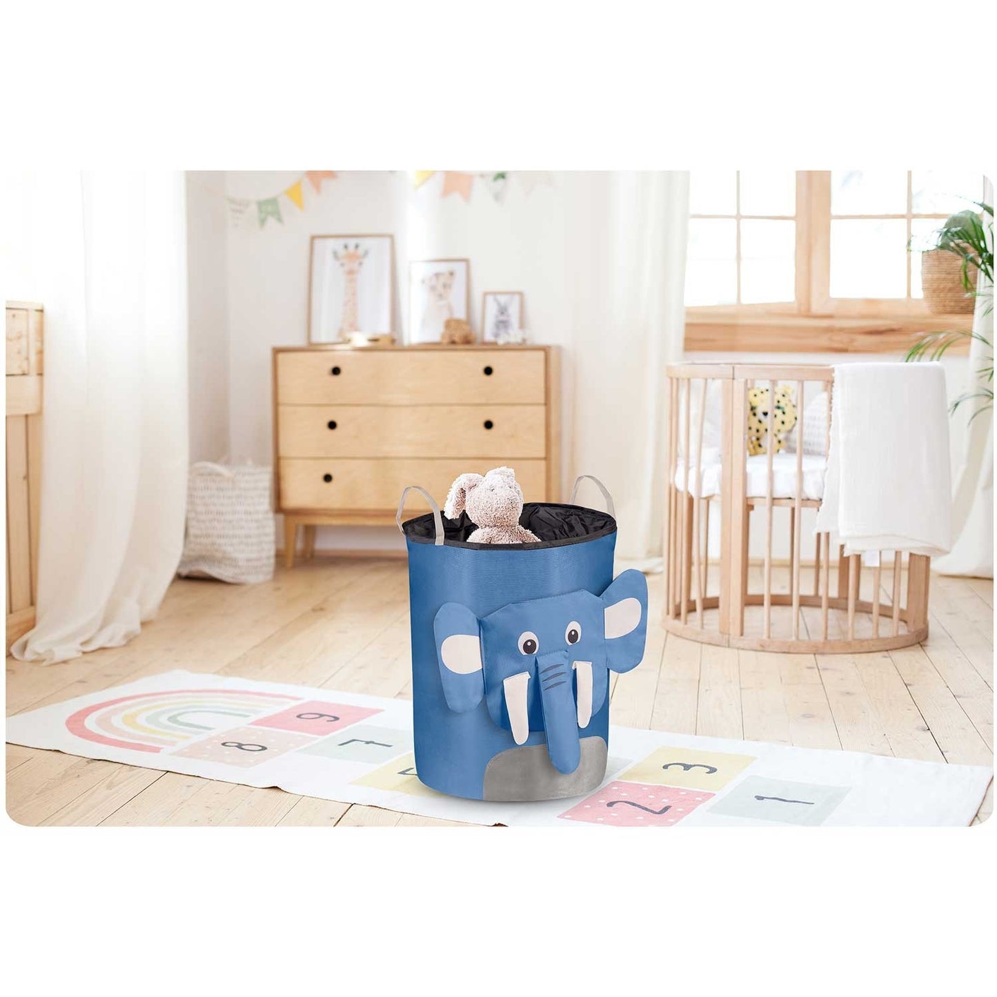 Toy basket Nukido - Blue Elephant