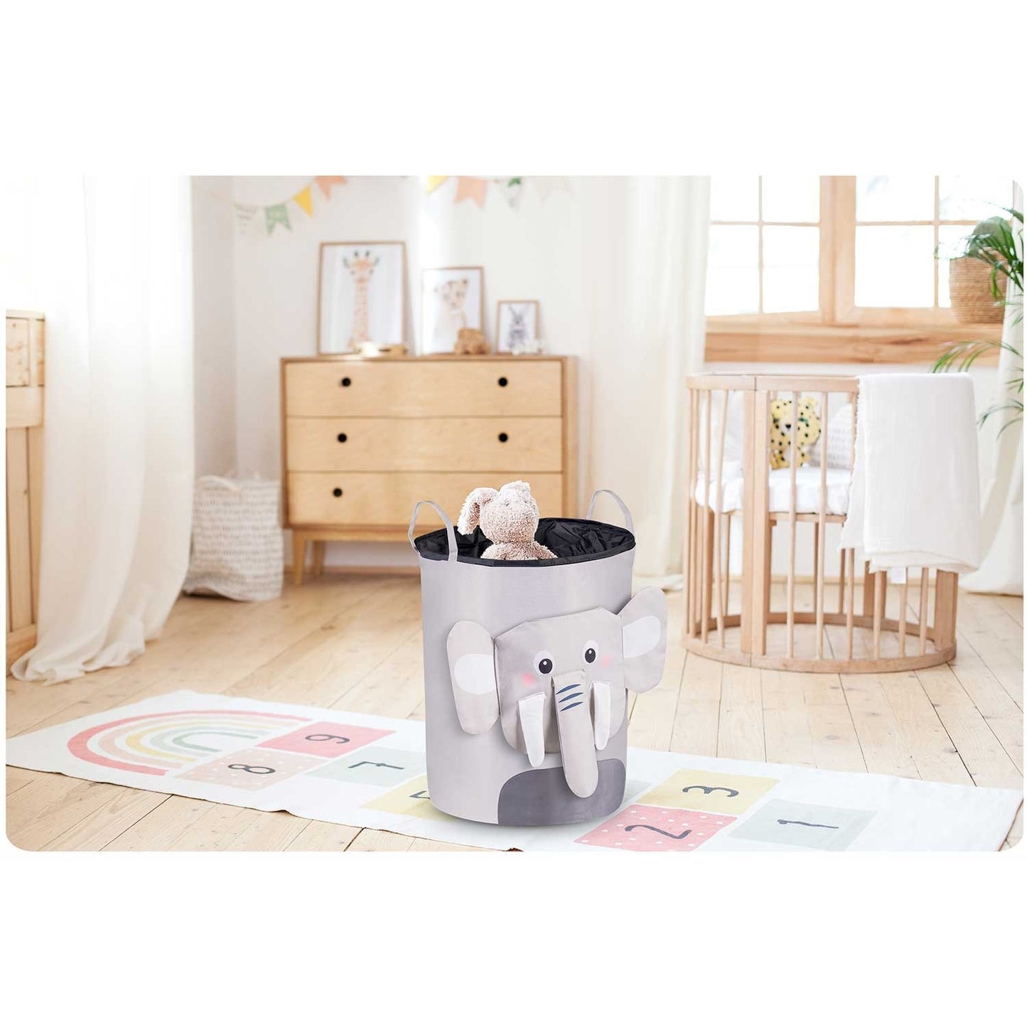 Toy basket Nukido - Gray Elephant