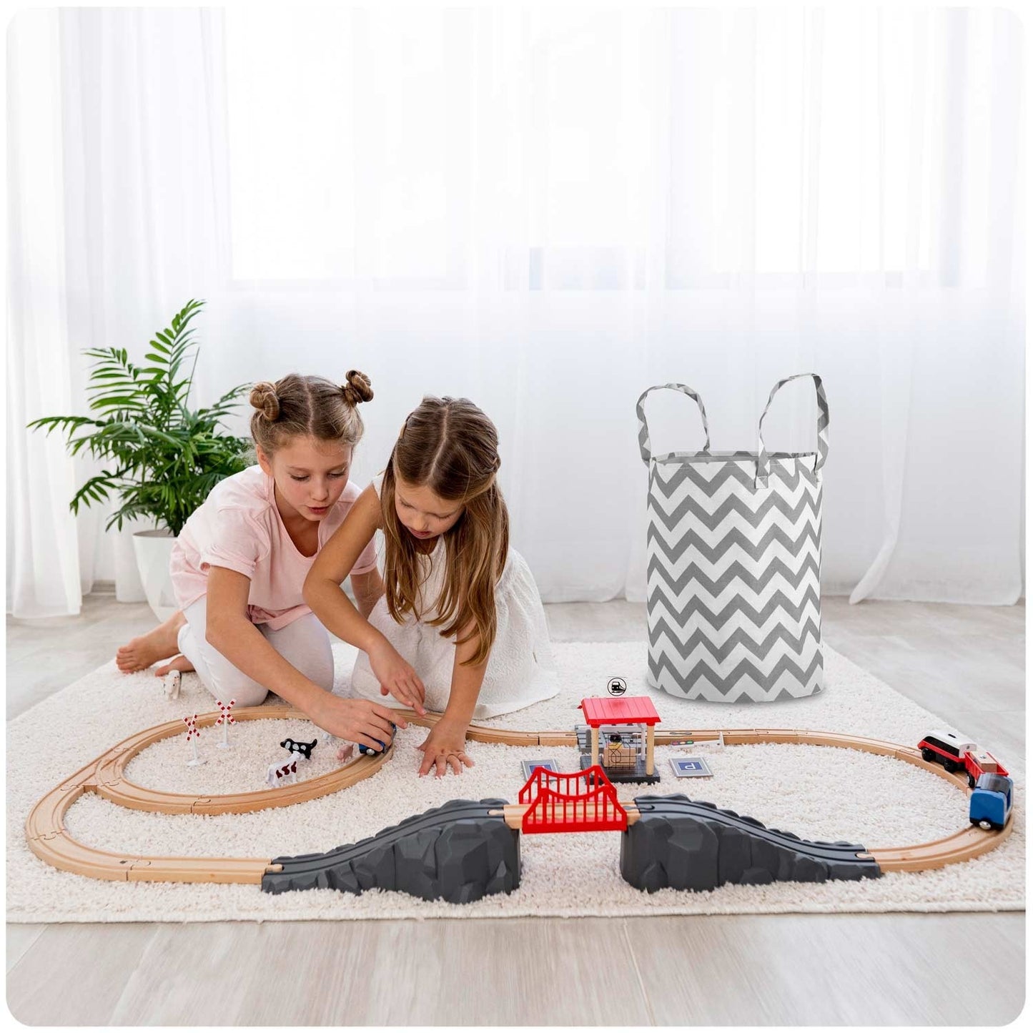 Toy basket Nukido - Grey