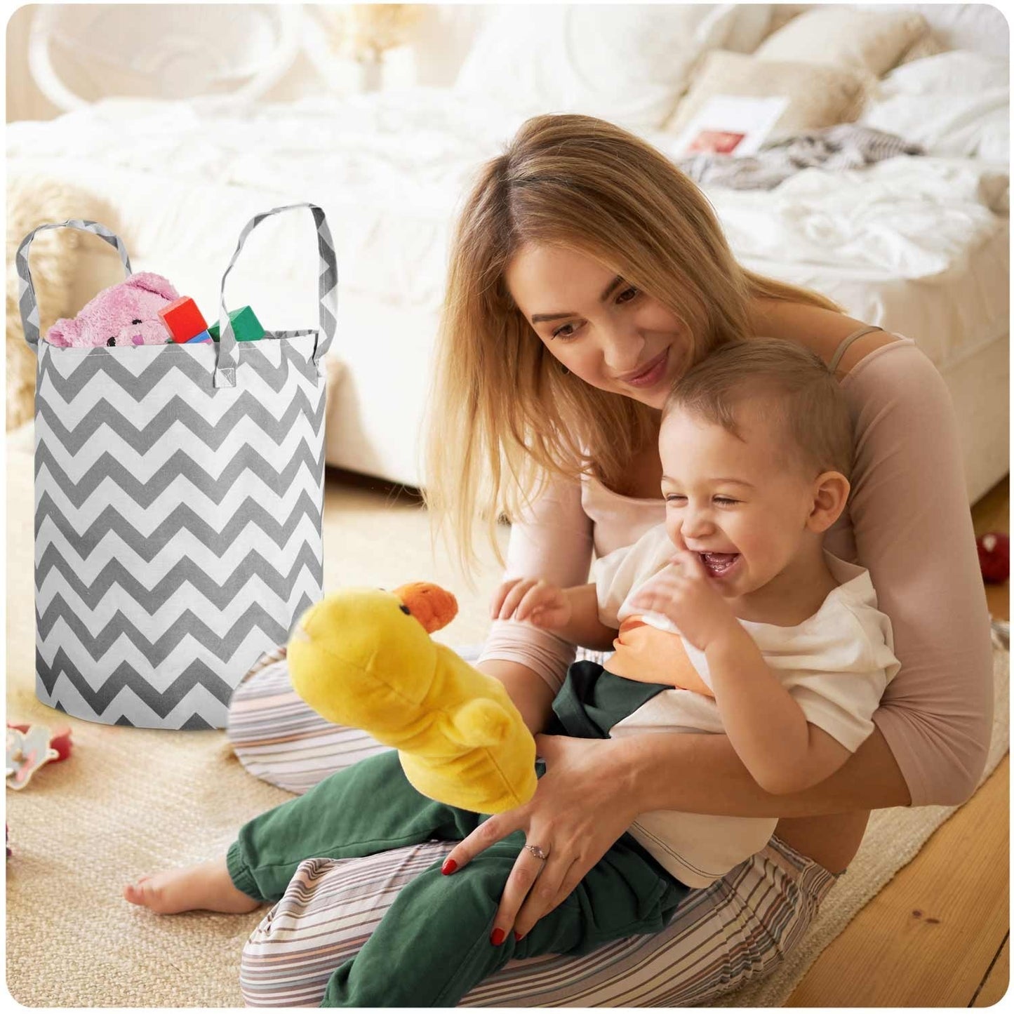 Toy basket Nukido - Grey