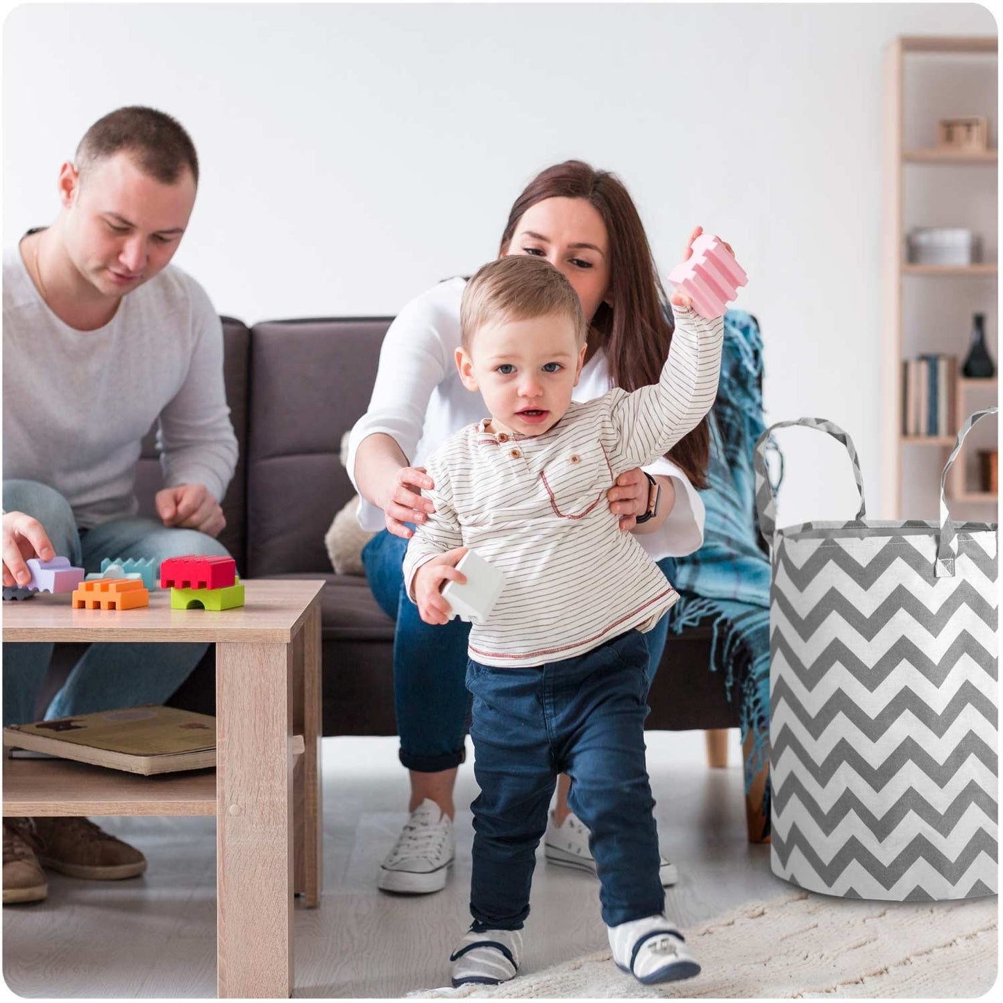 Toy basket Nukido - Grey