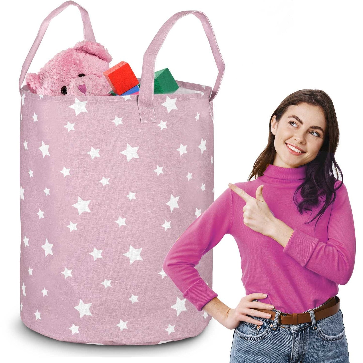 Toy basket Nukido - Pink
